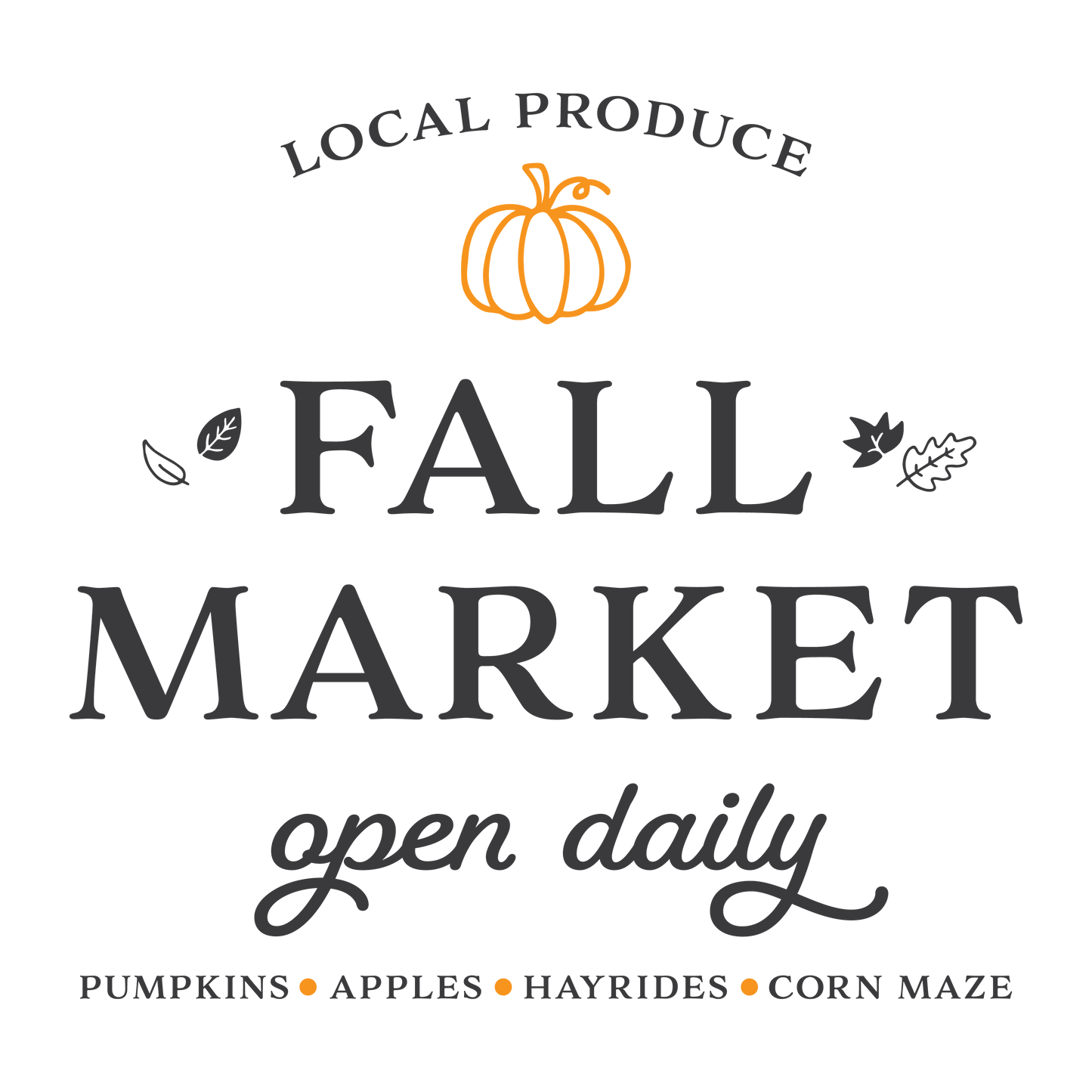 Local Produce Fall Market